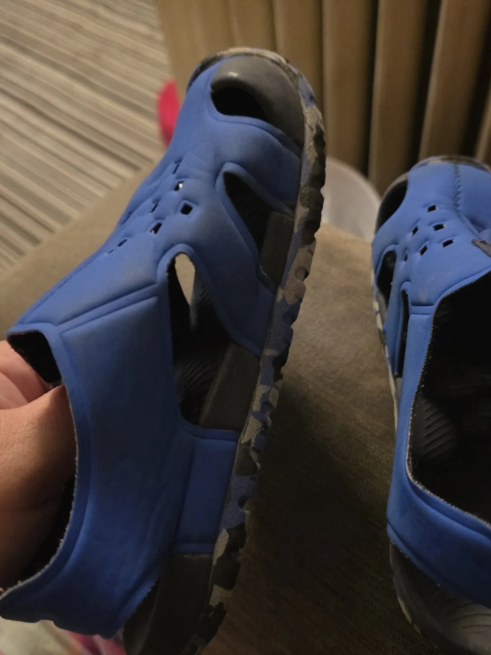 wonder nation Blue Kids Velcro Sandals with Camouflage Sole